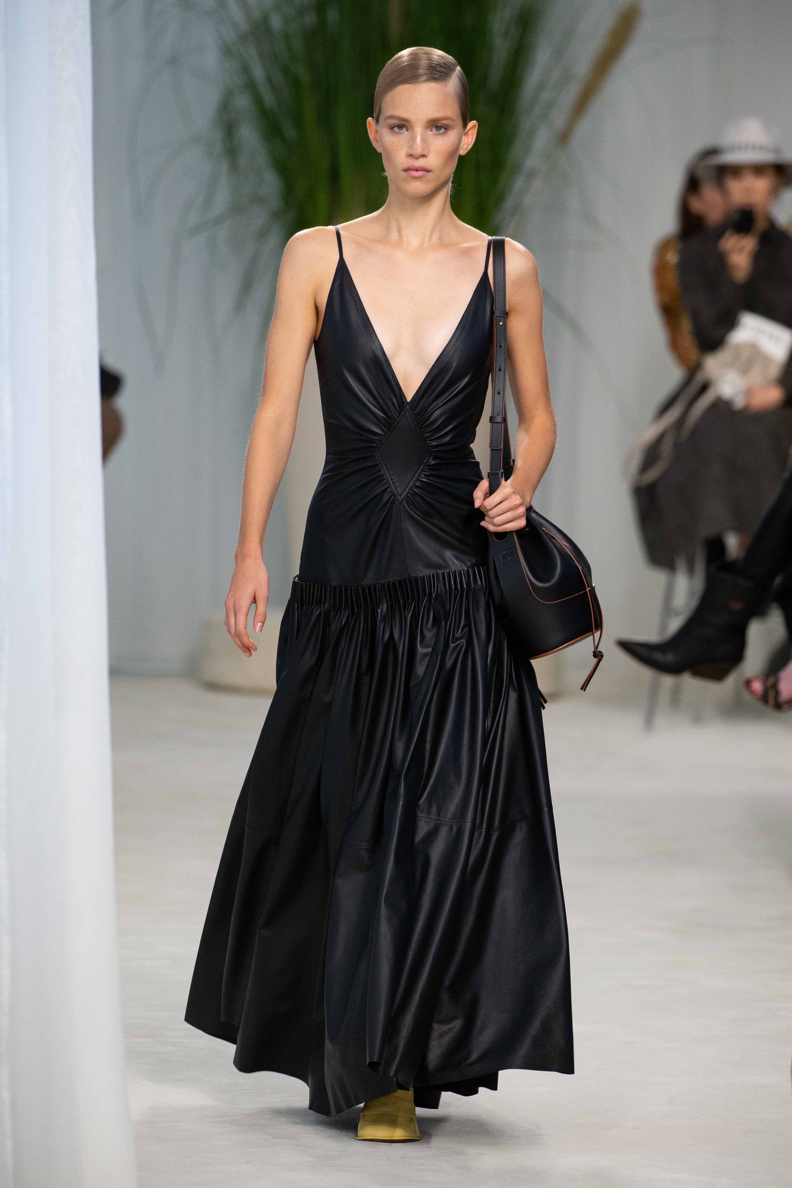 Loewe top leather dress